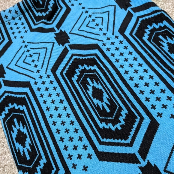 (2/$25) Cleo patterned bodycon pencil skirt blue - Picture 4 of 10